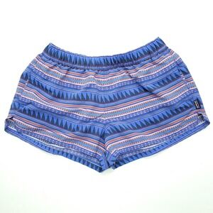 Patagonia Barely‎ Baggies Short Women S Blue Aztec 2.5" Worn Wear